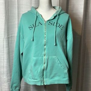 Seaside Zip Up Hoodie Sweatshirt Sz XL
